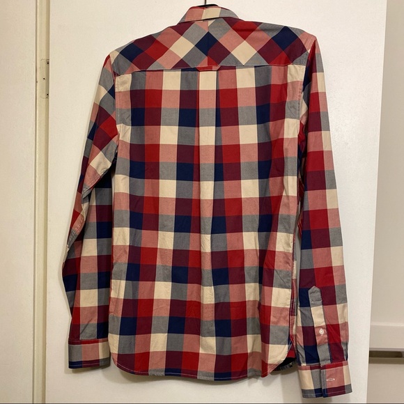 Gingham button down shirt. Colour; Rosso - Picture 2 of 6